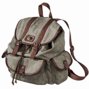 Missimo Army Green Canvas Backpack